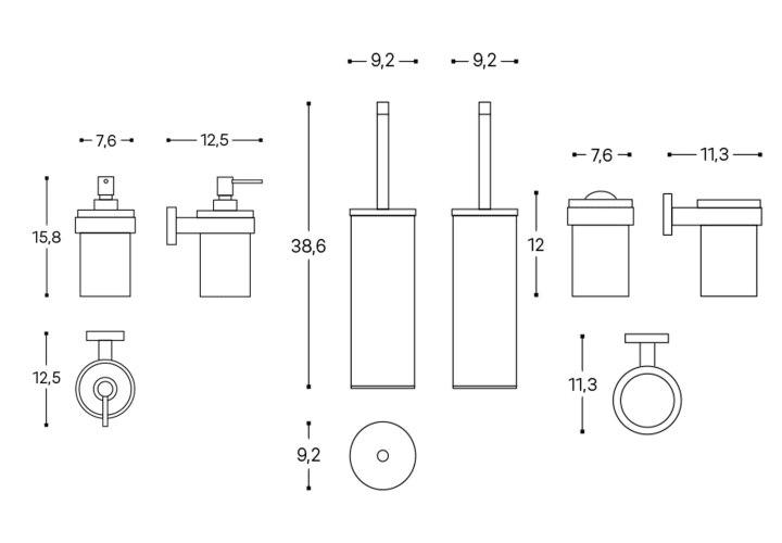 Set d'accessoires de salle de bain Start Cosmic croquis 7