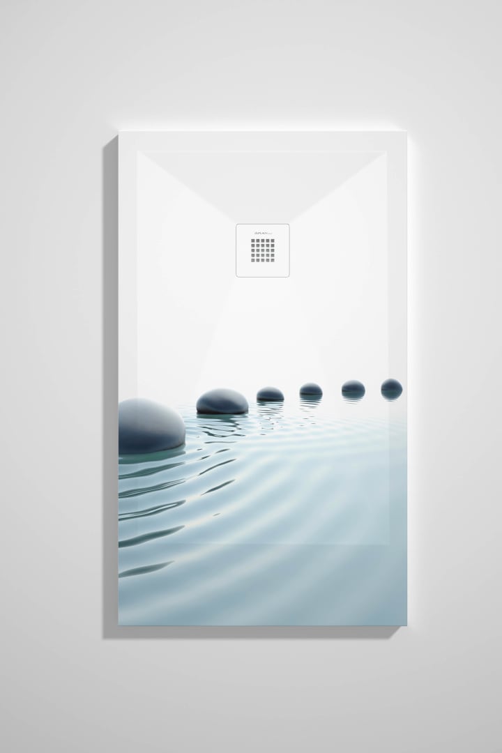 Receveurs de douche en résine décorés Design 3D Zen Bruntec. option 7