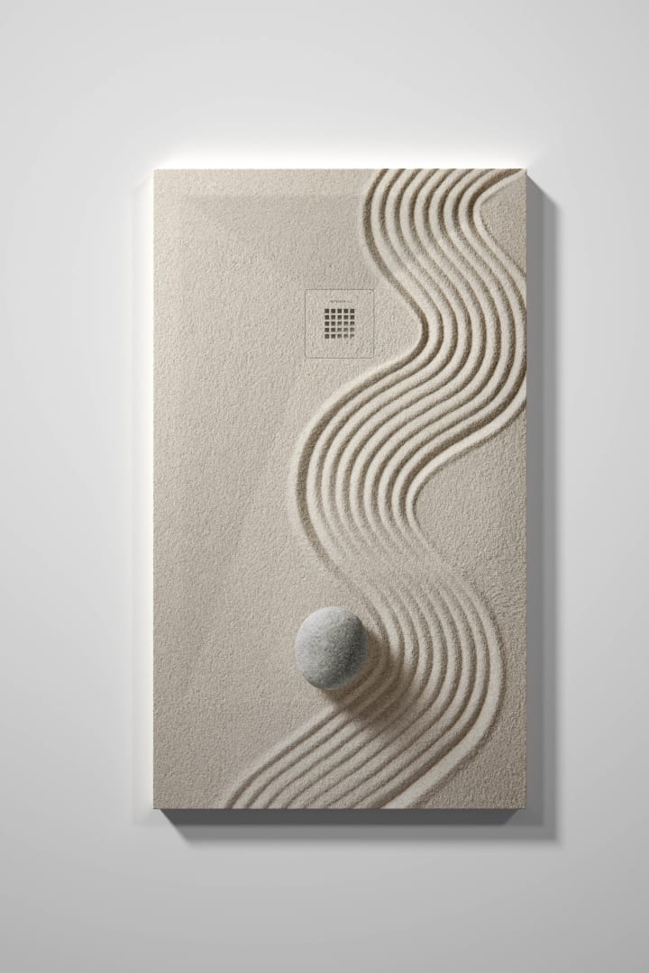 Receveurs de douche en résine décorés Design 3D Zen Bruntec. option 8