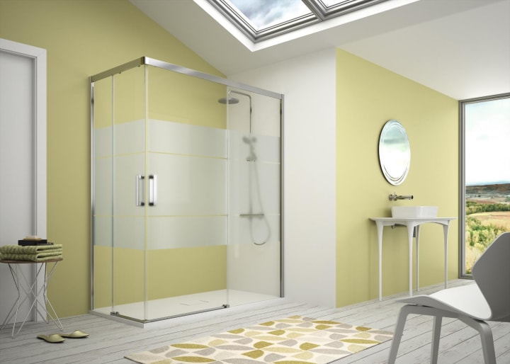 Paroi de douche 400 (CU607+CU607) Kassandra principal 1