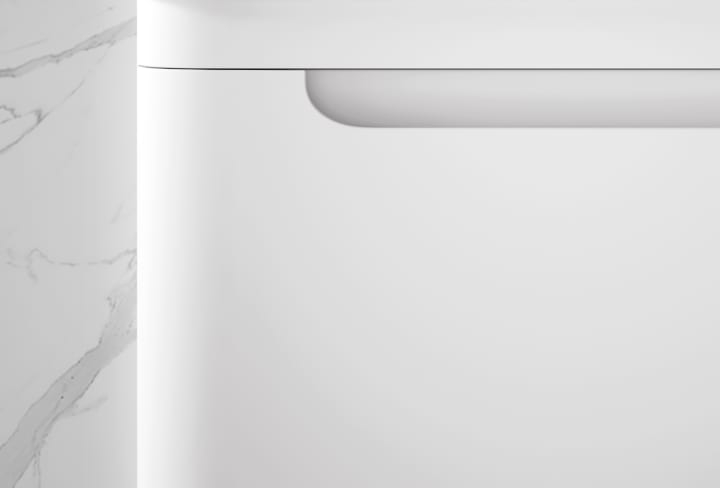 Loop Avila Dos meuble de salle de bain compact en pierre avec plan de toilette détail 2
