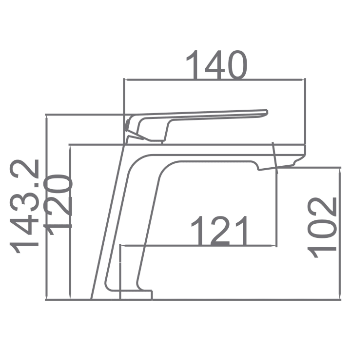 Robinet de lavabo Fiyi Imex croquis 6
