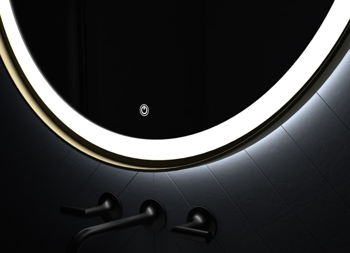 Miroir de salle de bains avec éclairage LED Seychelles Eurobath détail 3