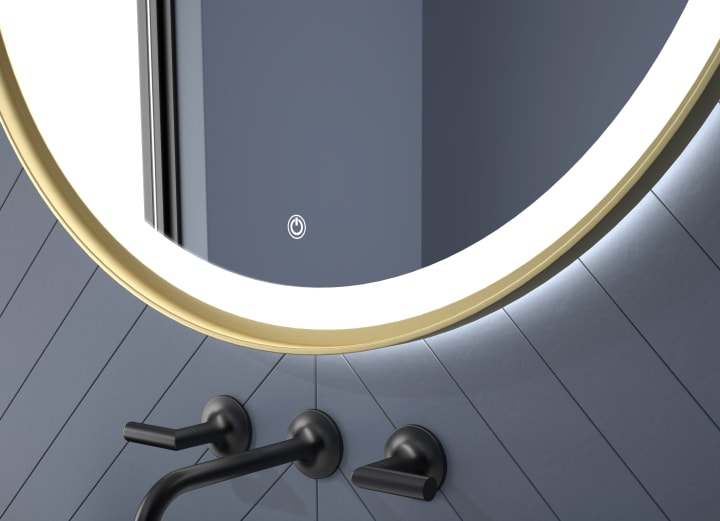 Miroir de salle de bains avec éclairage LED Seychelles Eurobath détail 5