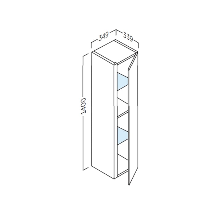 Colonne de salle de bains façade lisse Lambda Coycama croquis 17