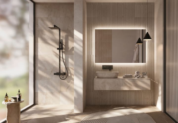 Miroir de salle de bains avec éclairage LED Suecia Ledimex environnement 9