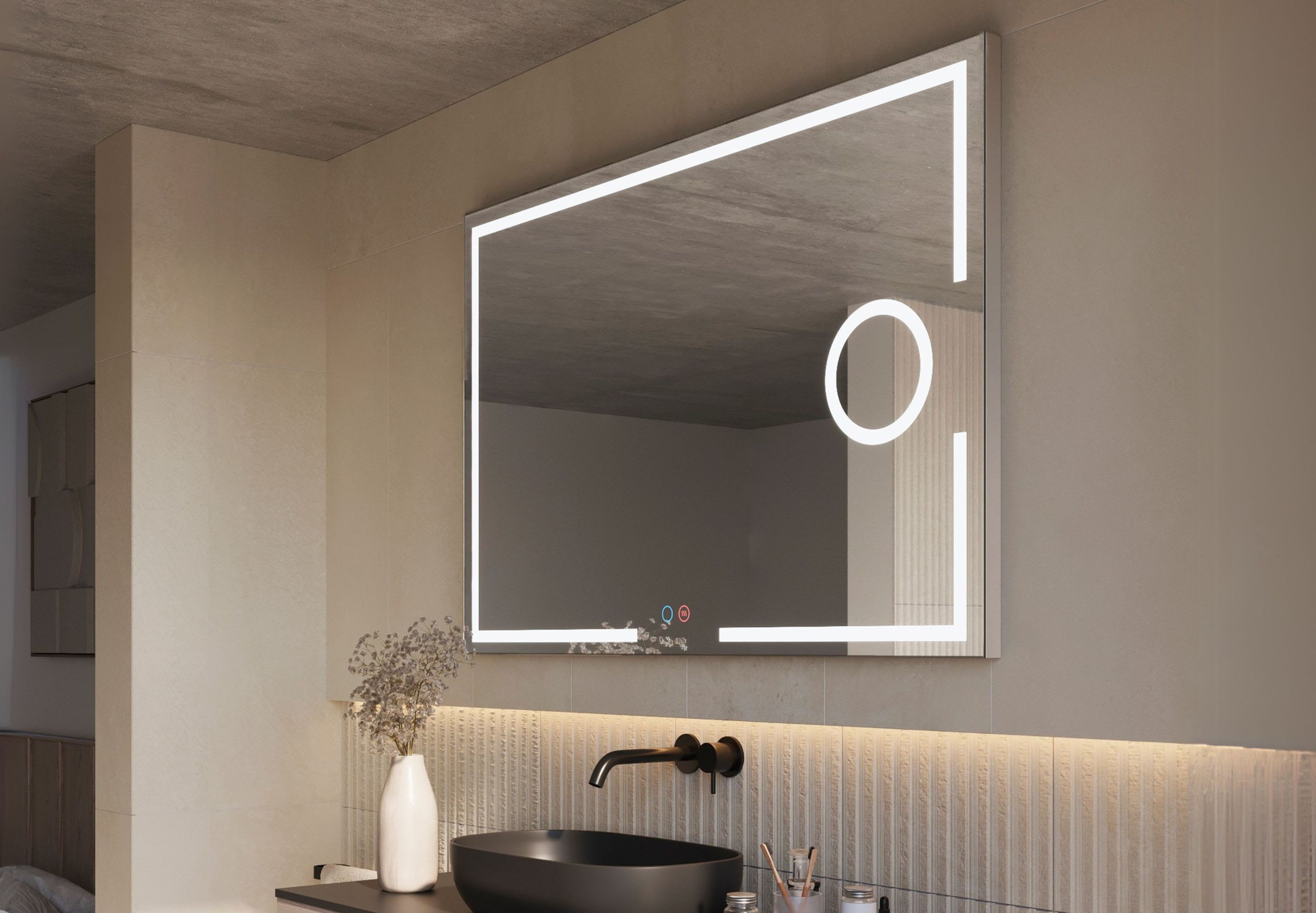 EMKE Lampe Miroir LED Salle De Bain Miroir Lumière Blanc 40cm, Lampes